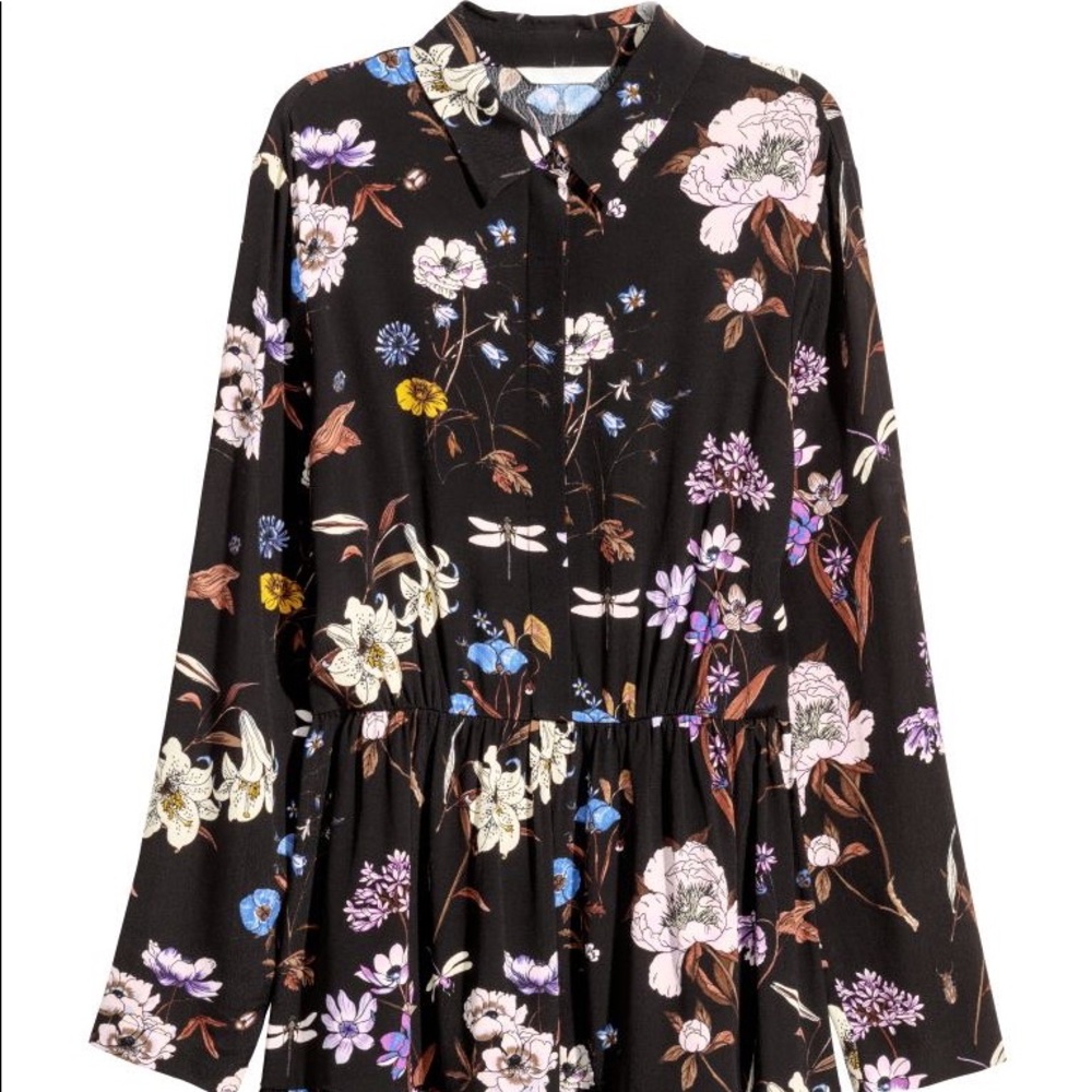 H&M Orchid Print Short Dress